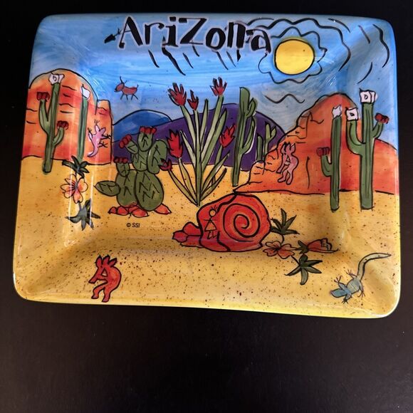 Arizona Small Ashtray Vintage Souvenir Ceramic - Picture 2 of 4
